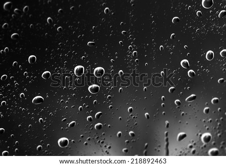 Rain on car window