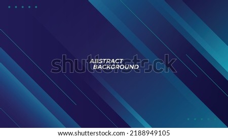 Abstract modern background with diagonal overlay layer. Dark blue with geometry shape and light lines. Dynamic and sport banner design. Vector illustration Royalty-Free Stock Photo #2188949105