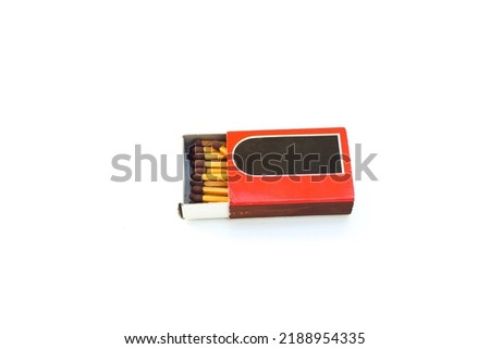 matches made of wood, often used in antiquity, isolated on white background