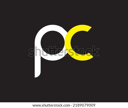modern minimalish stylish PC logo design illustration.