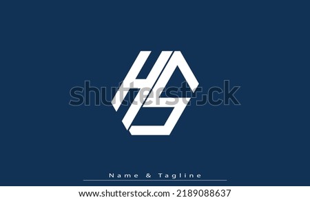 Alphabet letters Initials Monogram logo HS , SH