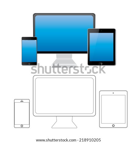 Responsive design for web- computer screen, smart phone, tablet