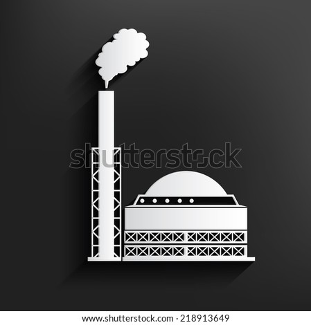 Factory symbol on background,clean vector