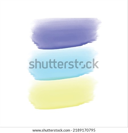 Set of three watercolor blobs