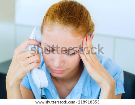 business woman on work place in office Royalty-Free Stock Photo #218918353