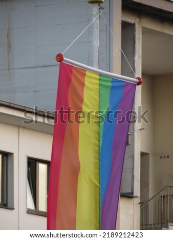 LGBTQ flag in rainbow colours meaning peace, love and inclusivity