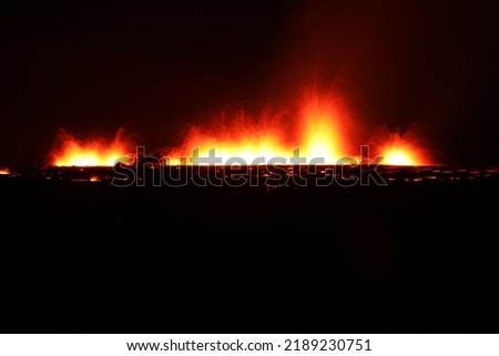 Meradalir Iceland volcanic eruption long exposure