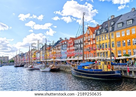 Nyhavn Copenhagen canal houses, Denmark Europe Royalty-Free Stock Photo #2189250635