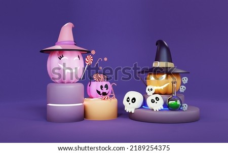 halloween 3d render pumpkin illustration