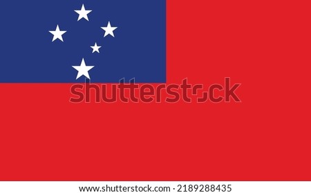 vector illustration of Samoa flag.