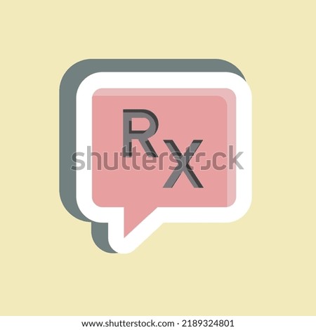 Sticker Prescription. suitable for education symbol. simple design editable. design template vector. simple illustration