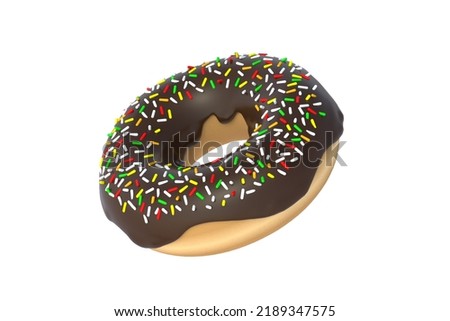 Doughnut isolated on white background. 3d render