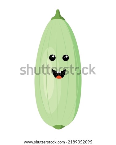 Collection of funny cartoon colorful, vegetables. Vector illustrations for children. Cute characters with different emotions.