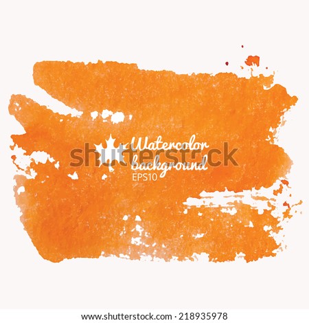 Watercolor autumn square background. Vector illustration. Hand-painted collection.