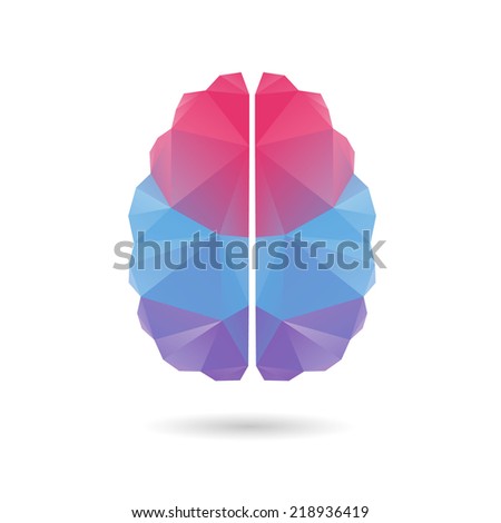 Brain abstract isolated on a white backgrounds, vector illustration