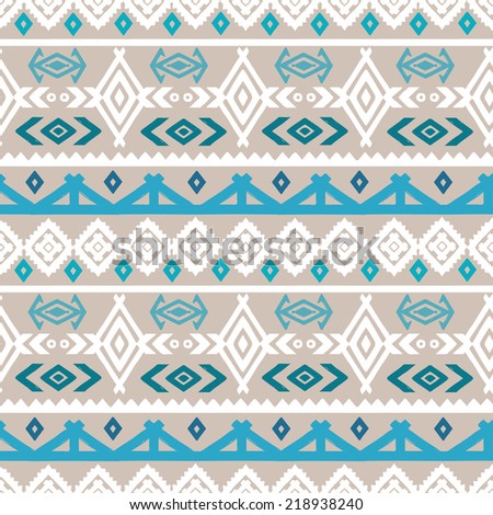 Tribal art ethnic seamless pattern. Folk abstract geometric repeating background texture. Fabric design. Wallpaper 