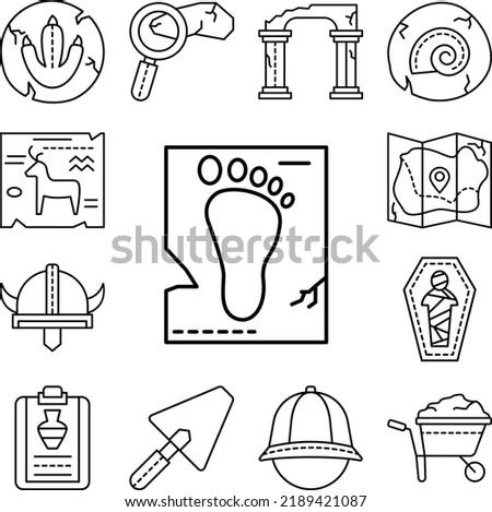 paper, trace, antiques icon in a collection with other items