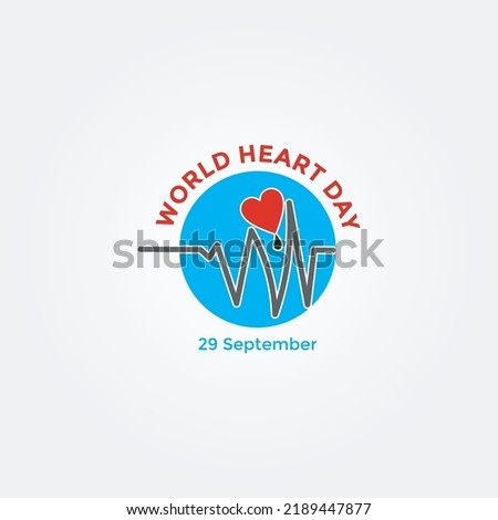 design vector graphic illustration of world heart day logo. 