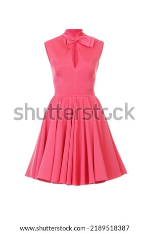 Pink beautiful elegant dress isolated on white background Royalty-Free Stock Photo #2189518387