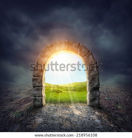 Mysterious entrance to new life or beginning