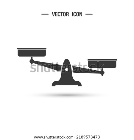 Libra icon. Scale icons. Justice concept. Isolated vector illustration.