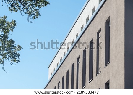 part of modern building facade