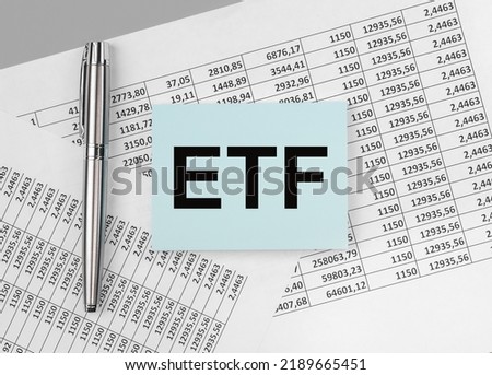ETF investment, investing in gold, bonds concept. High quality photo