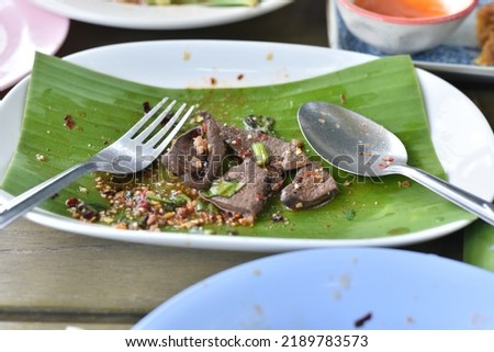Picture of food in Thailand is known as yam liver.