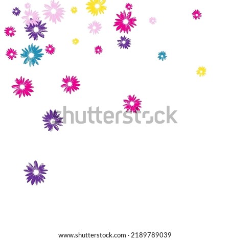 Green Flowers Background White Vector. Gerbera Fabric Texture. Yellow Garden Wrap. Festive Print. Handsome Pink Floral.
