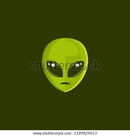 alien illustration vector graphic, good for icon, etc