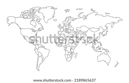 white background of world map with line art design, perfect for office, banner, landing page, background, wallpaper and more
