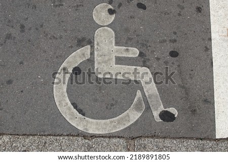 pictogram on the street for the disabled
