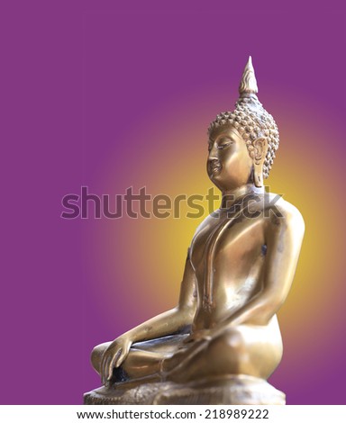 Buddha in color background