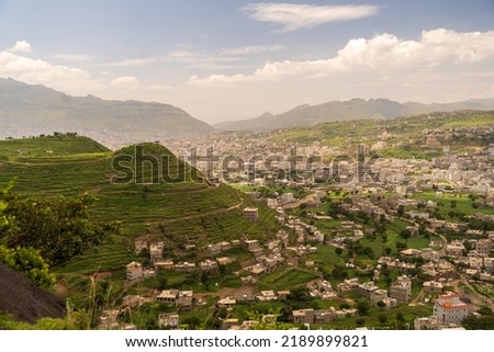 Scenic views of the countryside in the city of Ibb, Yemen