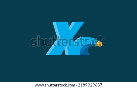 X Eagle alphabet letter logo icon design. Creative template for a company and business X Logo