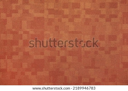 Texture carpet covering, red with a pattern of squares