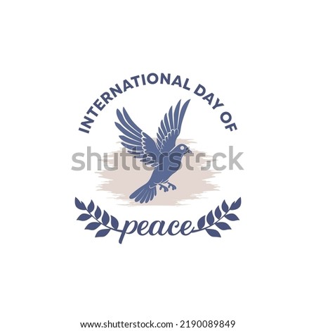September 21, international day of peace. Concept illustration world peace is present. Vector depict.