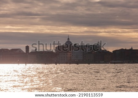 Sunlight on the Venice skyline, Italy