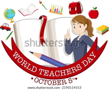 World Teachers Day Poster Design illustration