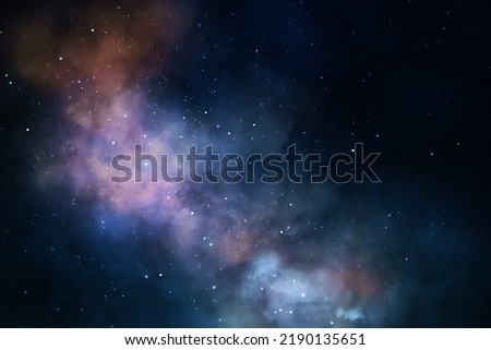 Creative starry dark night sky background. Cosmos and space concept
