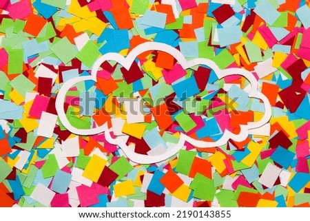 colorful abstract art background with cloud as copy space, creative art design, colorful minimalism