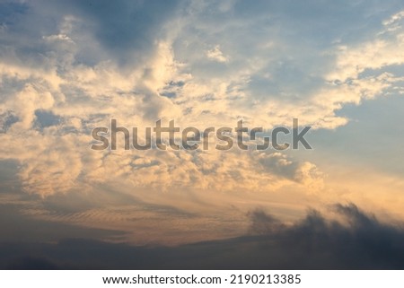 Beautiful sky with clouds around sunset time