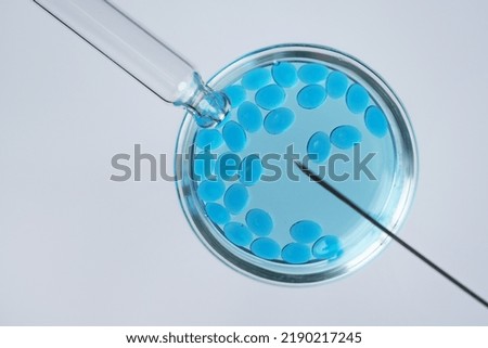 In vitro fertilisation concept. Artificial insemination or fertility treatment macro photography.	