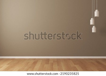 Interior scene with wall mock up and copy space. Royalty-Free Stock Photo #2190235825