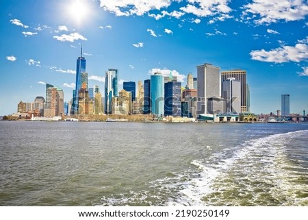 New York City downtown skyline view, United States of America