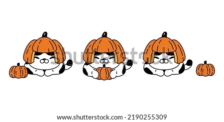 cat vector halloween pumpkin kitten calico icon logo symbol ghost breed cartoon character illustration doodle clip art isolated design