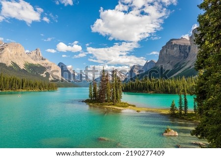 Spirit Island, Jasper National Park, Jasper, Alberta, Canada Royalty-Free Stock Photo #2190277409