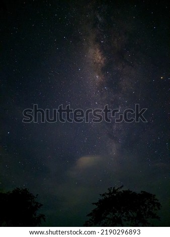 Photo of the Night Sky of the Milky Way Galaxy in Garuta Indonesia 