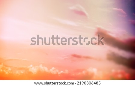 Sky landscape with clouds pastel colors 
