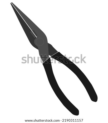 The plier with black and white vector